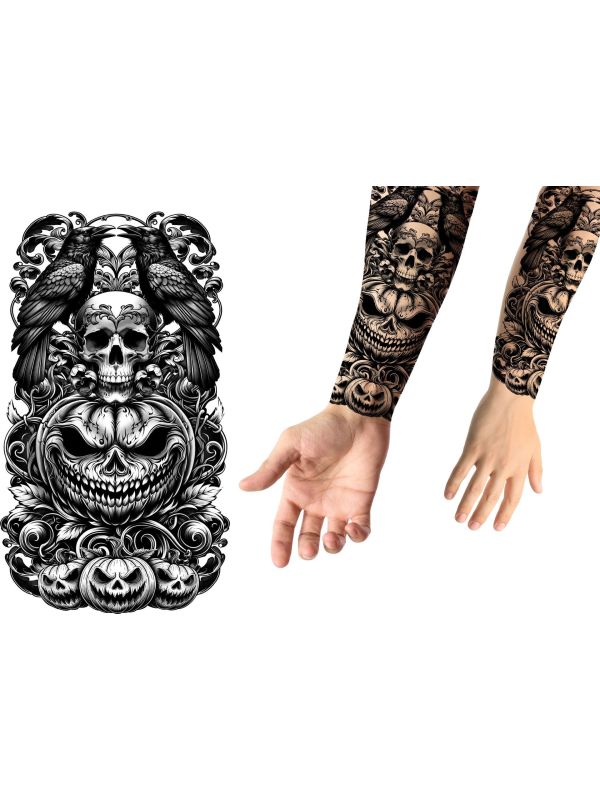 Halloween Plak Tattoo Killer Pompoen