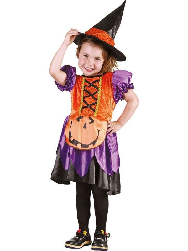 Halloween Pompoen Heksje Kostuum Kind