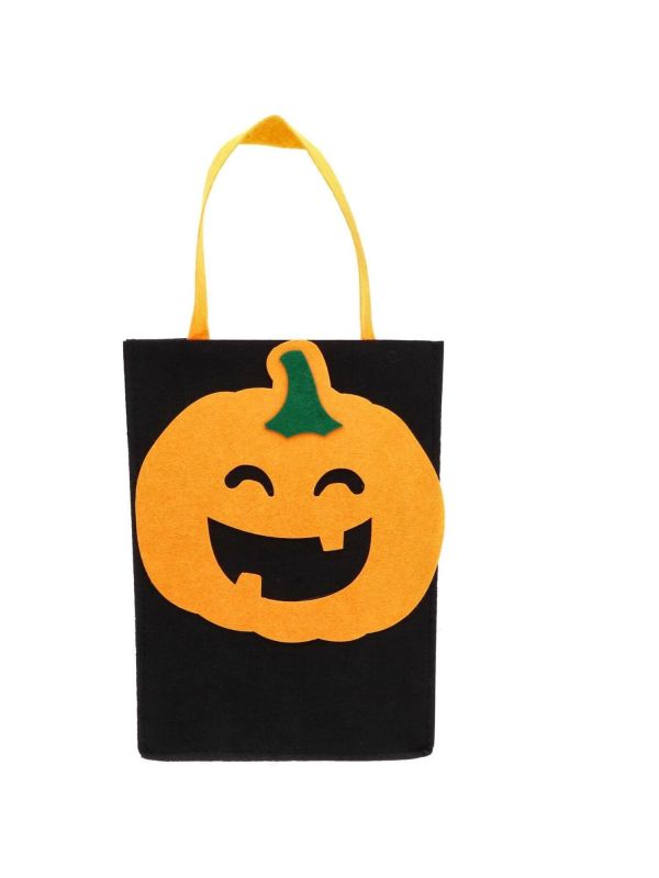 Halloween Pompoen Snoeptas 27X20X10cm Vilt