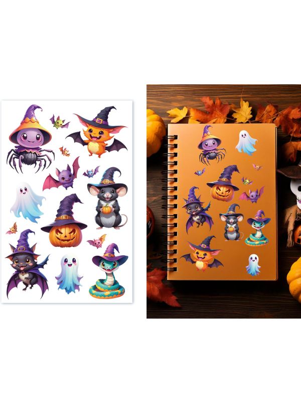 Halloween Schattige Figuren Stickers