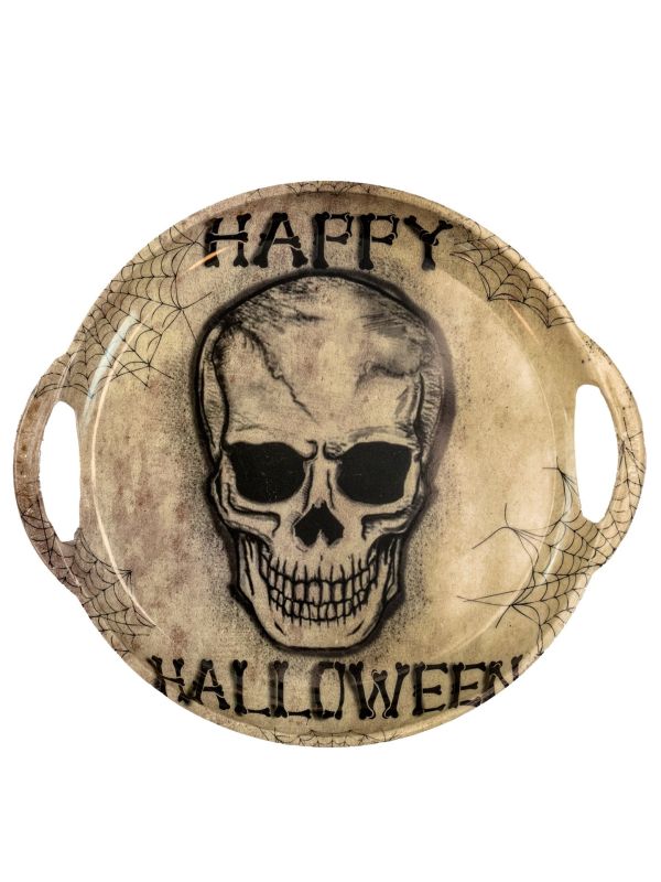 Halloween Schedel Dienblad Rond