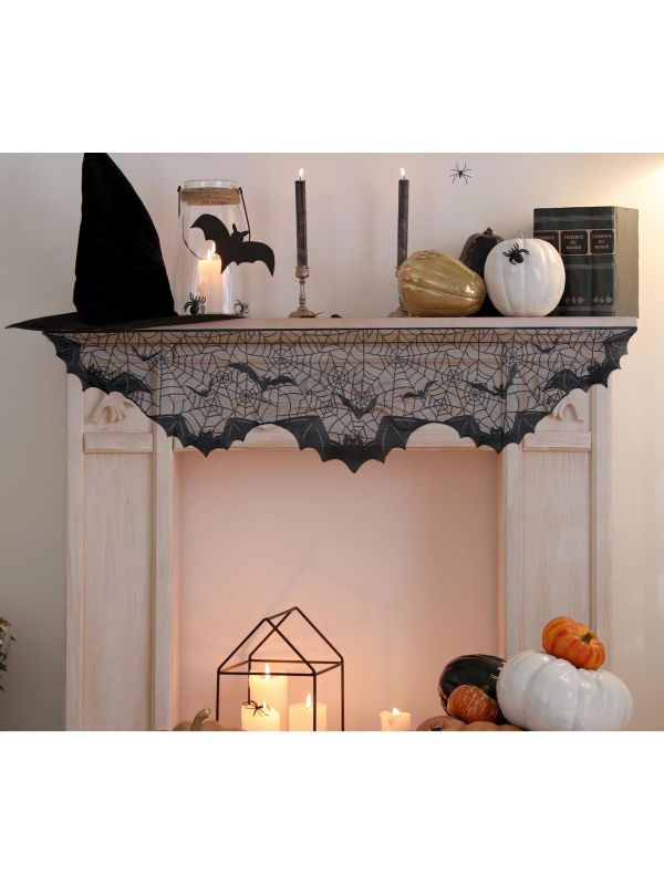 Halloween Schouw Versiering Vleermuizen 200X50cm
