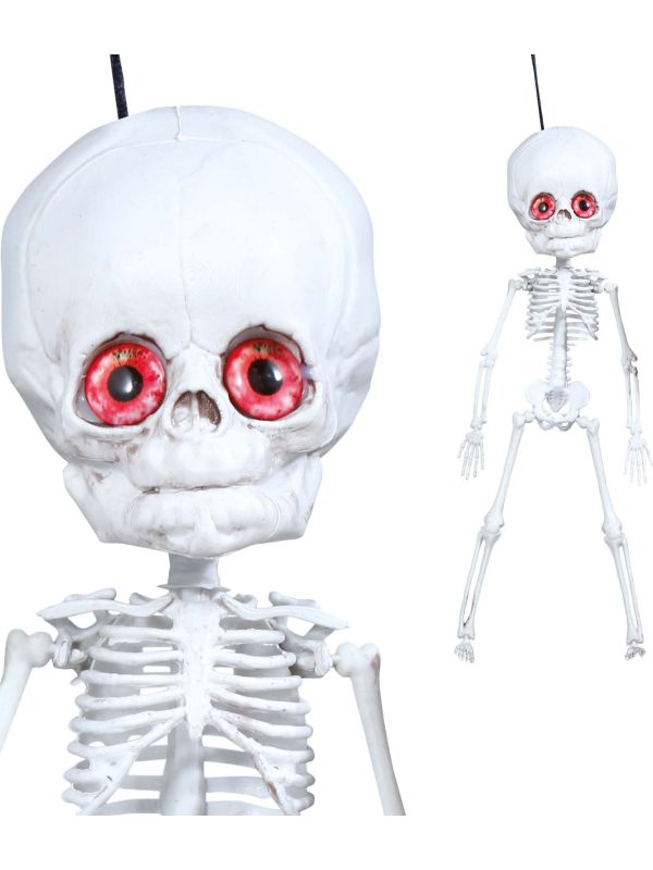 Halloween Skelet Hanger met Rode Ogen