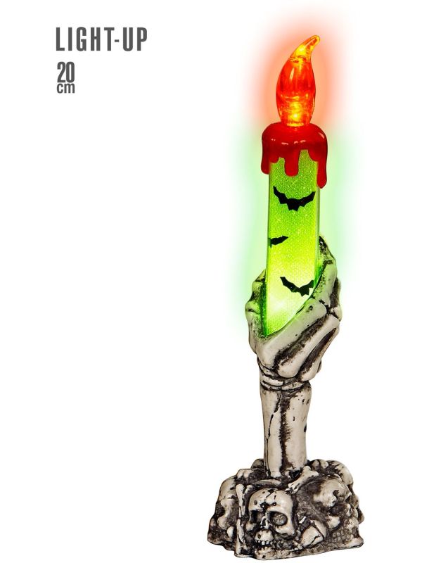 Halloween Skeletten Kaarsenhouder met Kaars