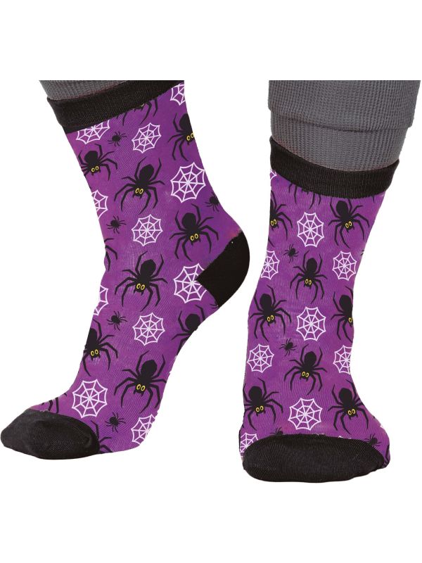 Halloween Sokken Spin Volwassenen Zwart Paars
