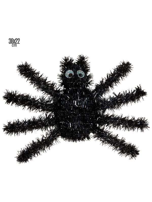 Halloween Tinsel Spin Zwart