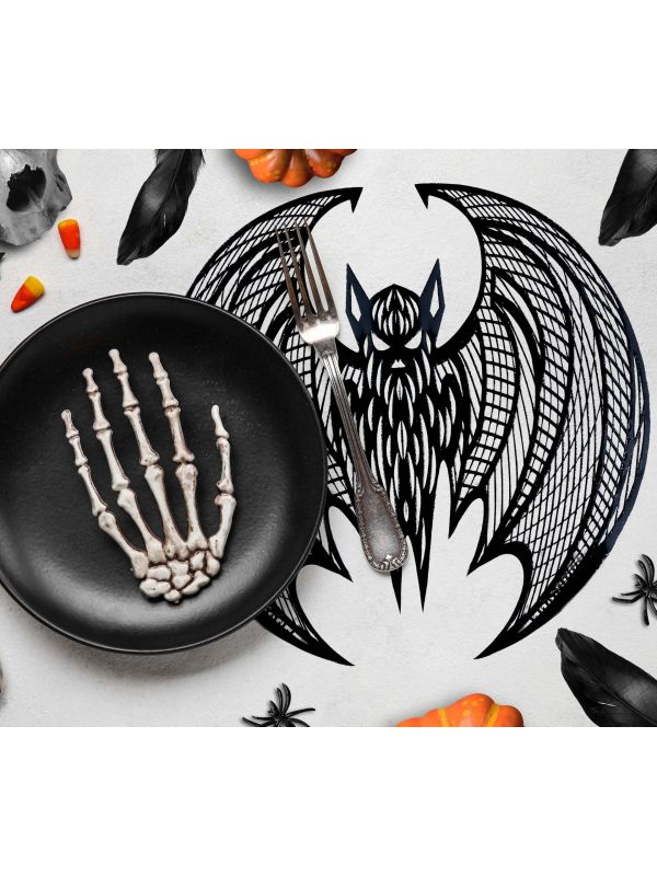 Halloween Vleermuis Batman Placemat Opengewerkt