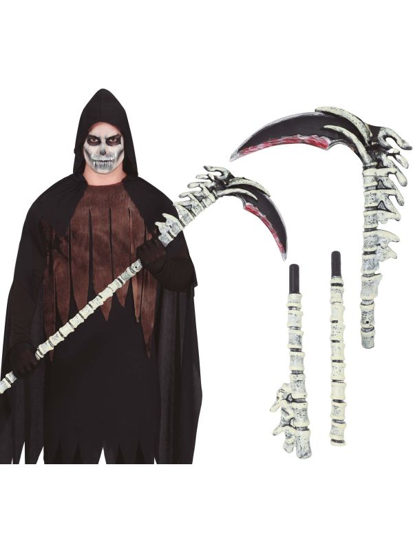 Halloween Wapen Zeis 150cm Zwart Beige Ruggengraat