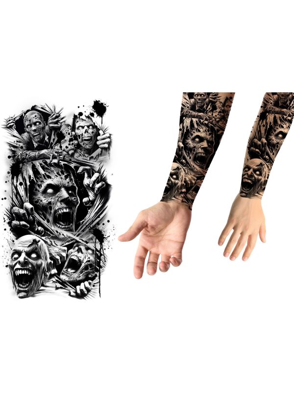 Halloween Zombie Plak Tattoo