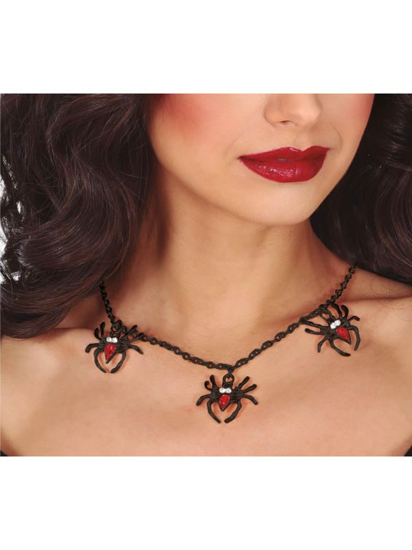 Halloween Zwarte Spinnen Ketting