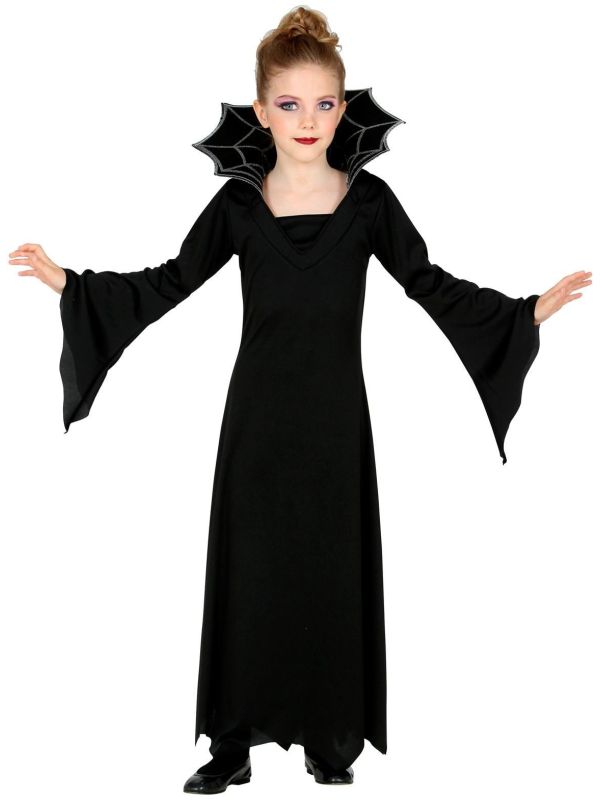 Halloween Zwarte Vampier Jurk Meisje