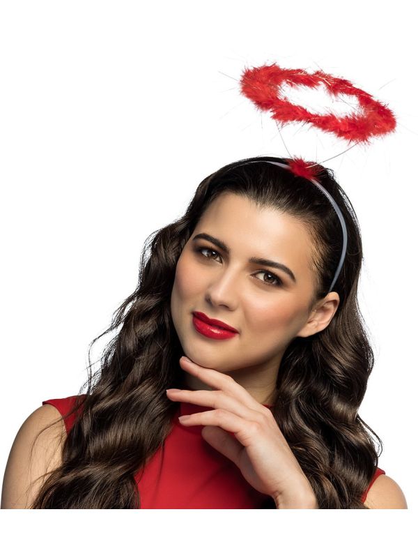 Halo Diadeem Halloween Rood Dames