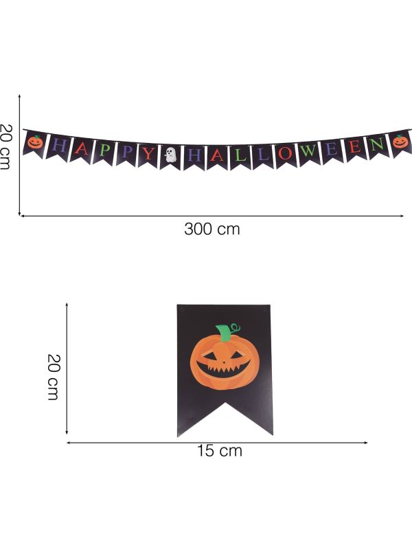 Happy Halloween Pompoen Vlaggenlijn