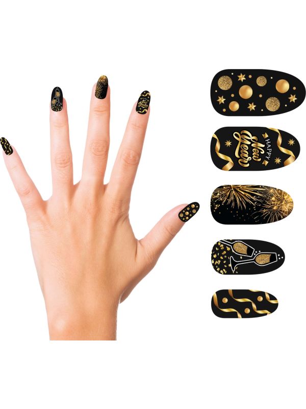 Happy New Year Feestelijke Nepnagels