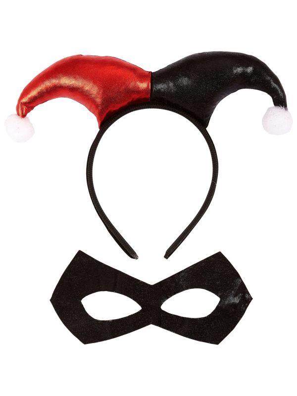 Harlekijn Haarband en Oogmasker