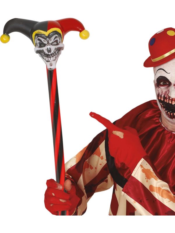 Harlekijn Halloween Staf 90cm