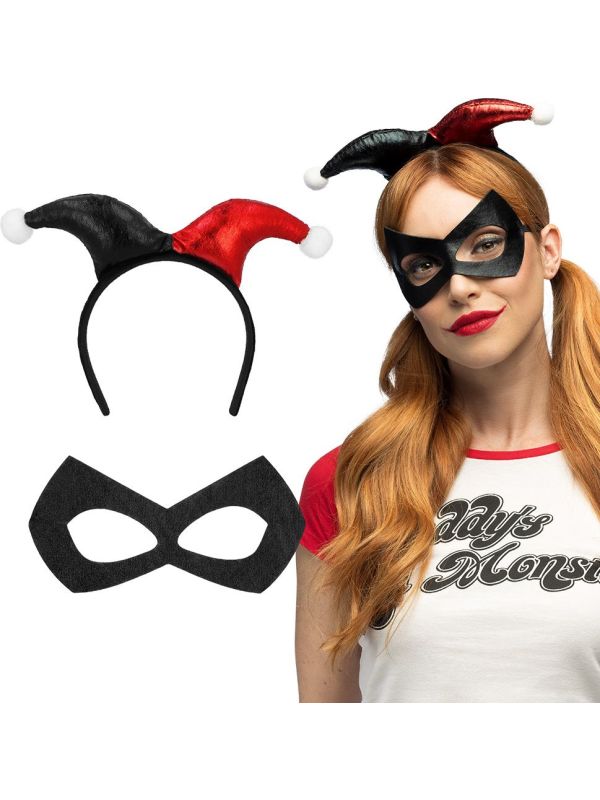 Harley Quinn Diadeem en Oogmasker