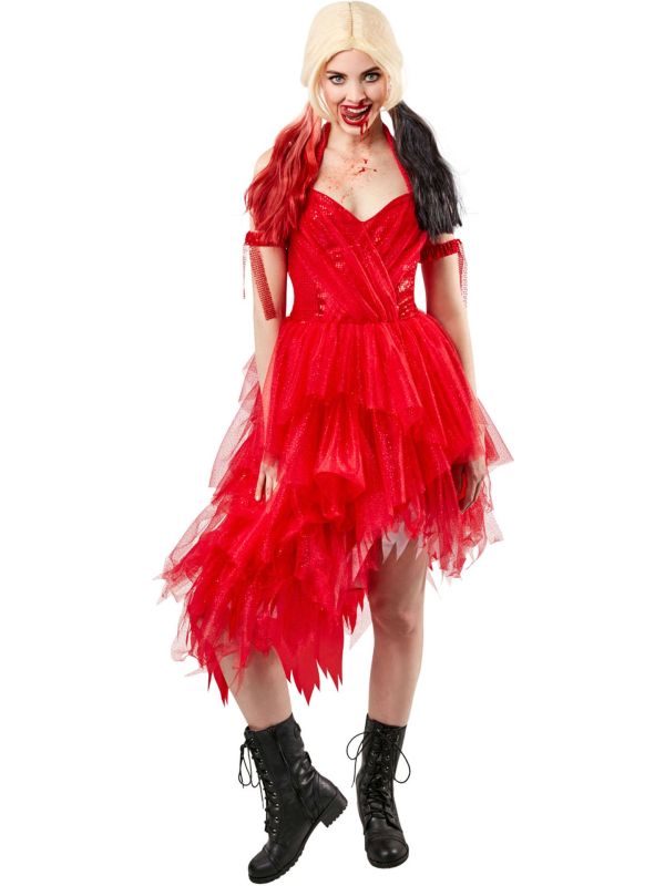 Harley Quinn Rood Jurk Volwassenen Dames
