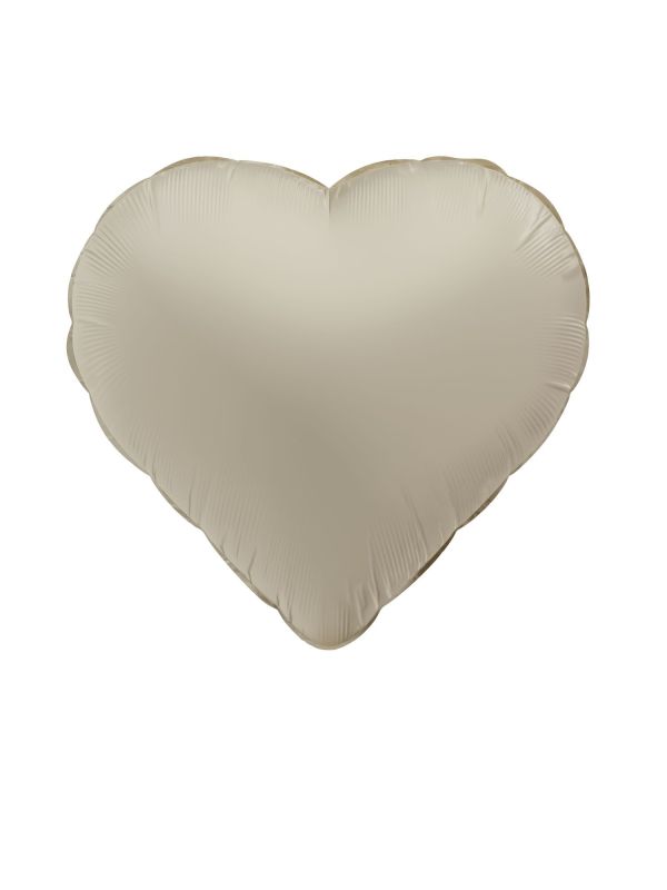Hart Folieballon Crème Wit 45 cm