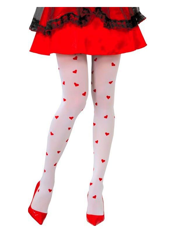 Hartjesprint Panty Wit Rood