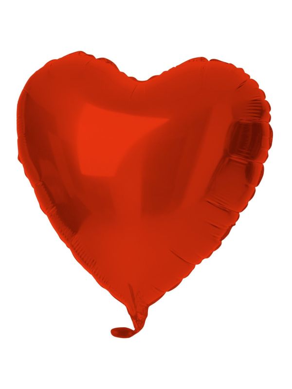 Hartvorm Folieballon 45cm Metallic Rood