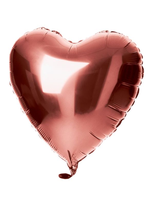 Hartvormig Folieballon 45cm Brons