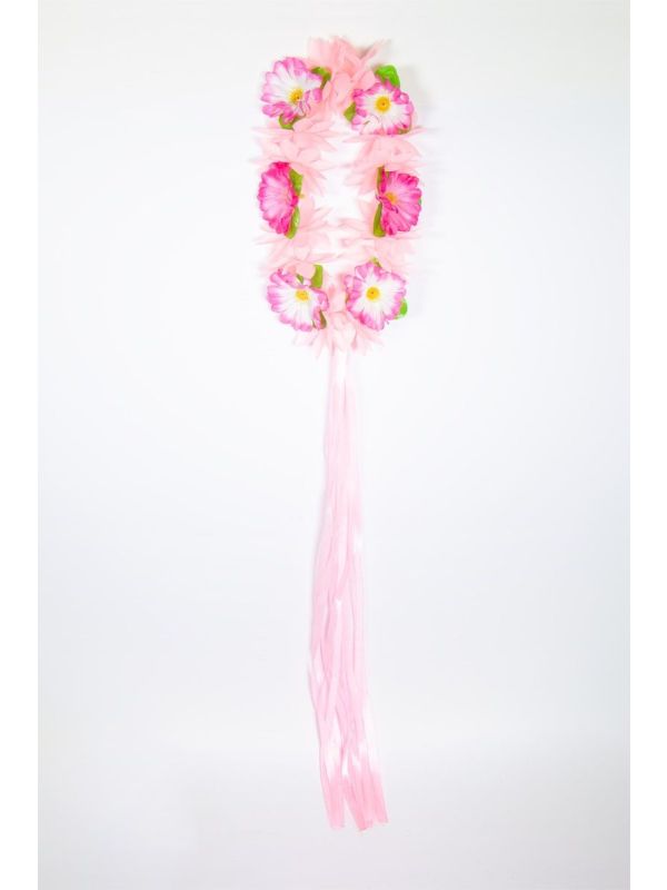 Hawaii Bloemen Haarband Roze Luxe