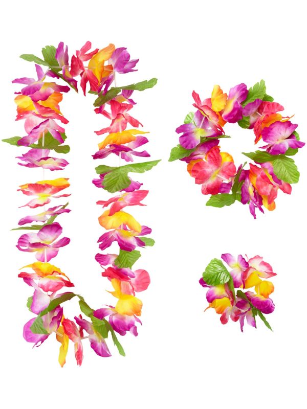 Hawaii Bloemen Krans Set