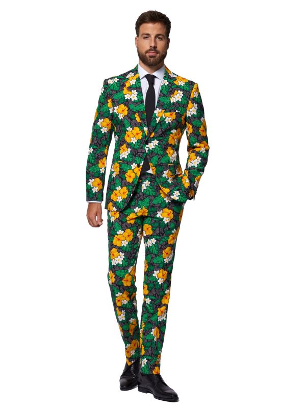 Hawaii Bloemen Opposuits Kostuum