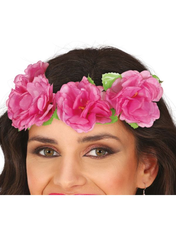 Hawaii Bloemenkroon Roze Volwassenen