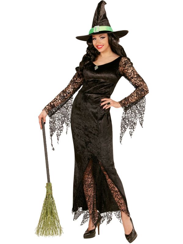 Heksen Jurk Groene Band