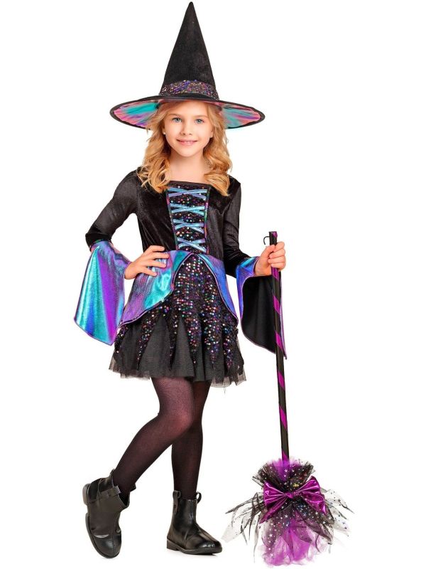 Heksen Kostuum Gekleurd Meisjes