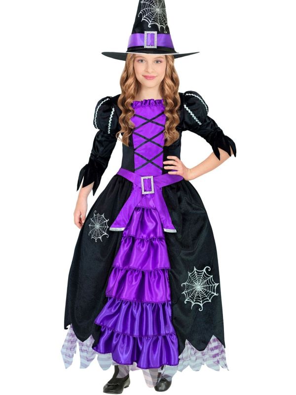 Heksenkostuum Meisjes Halloween Zwart Paars