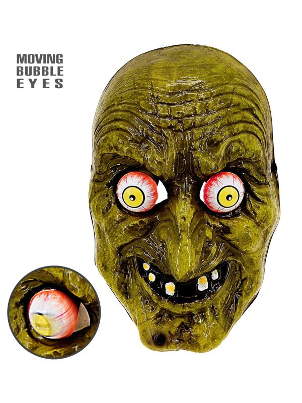 Heksenmasker Groen Goggly Eyes Dames