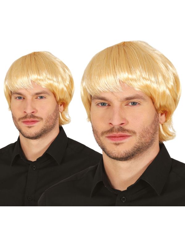 Heren Pruik 70's Blonde Slag