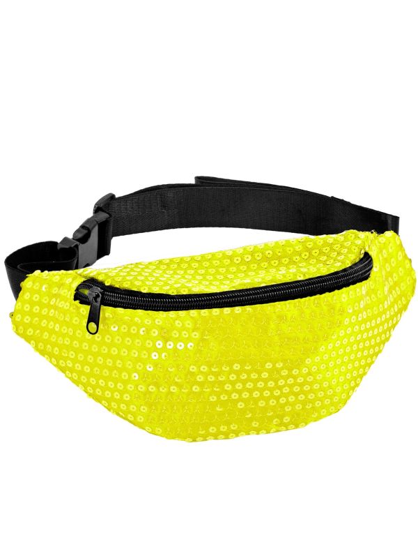 Heuptas Neon Geel Pailletten Dames Heren