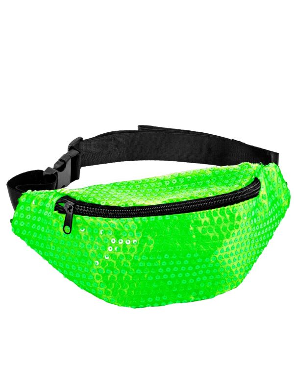 Heuptas Neon Groen Glitter Dames Heren