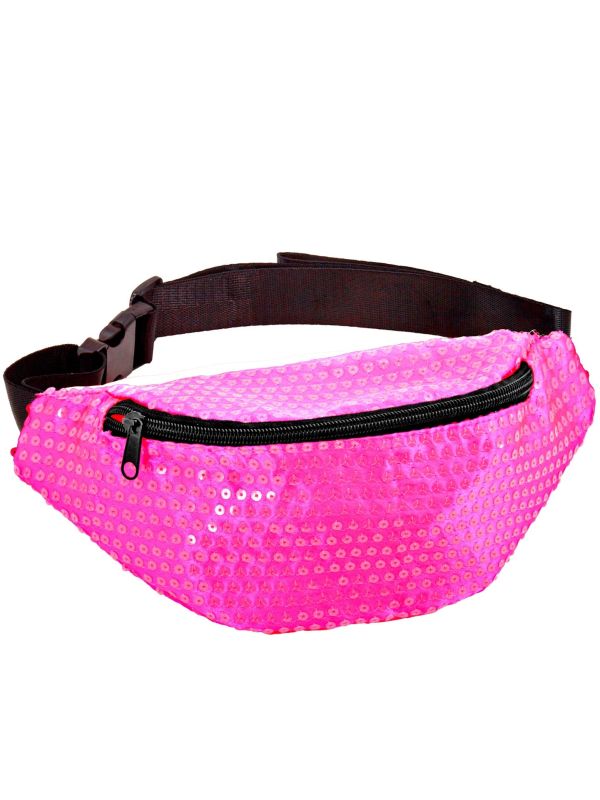 Heuptas Neon Roze Pailletten Dames Heren