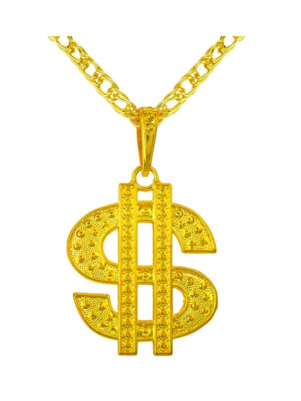 Hiphop Dollar Foute Ketting Goud Dames Mannen