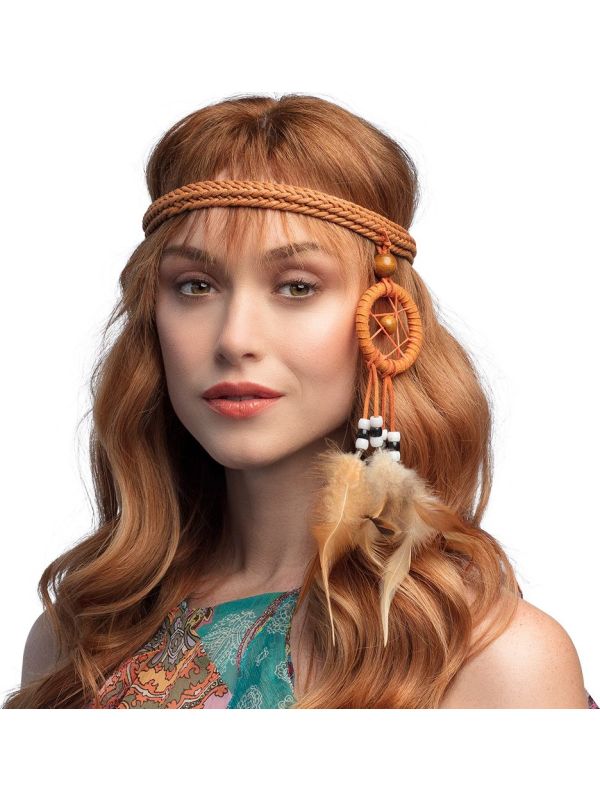 Hippie Hoofdband met Indianenveren