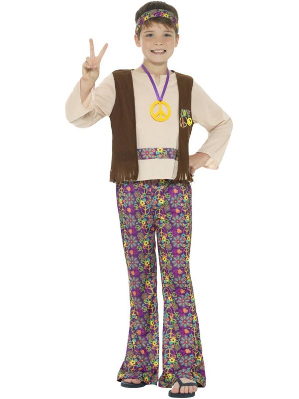 Hippie Jongens Outfit Bloemen