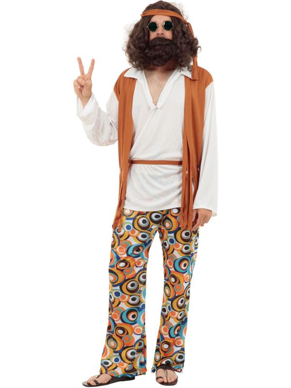 Hippie Man Heren Outfit jaren 60