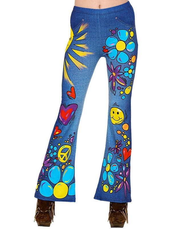 Hippie Smiley Flared Jeans Legging
