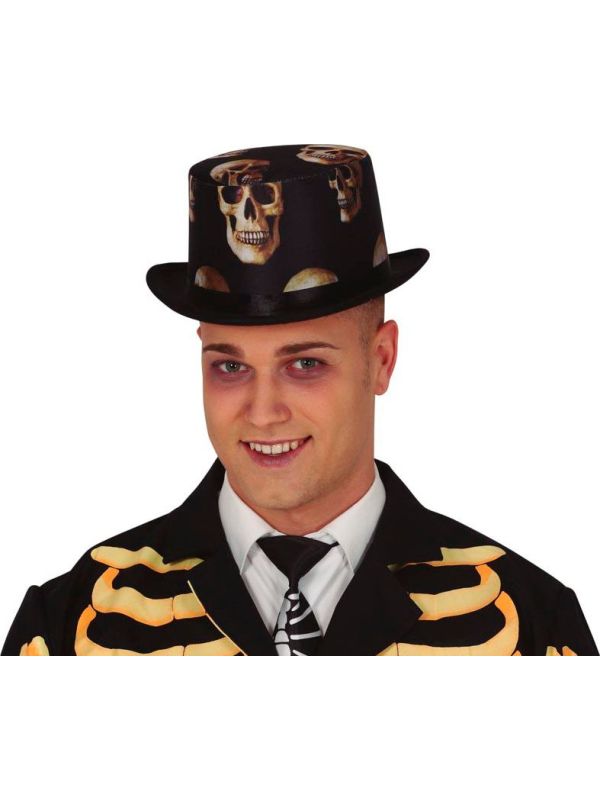 Hoed met Schedel Print