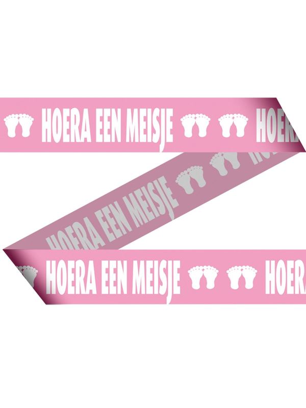 Hoera Een Meisje Afzetlint