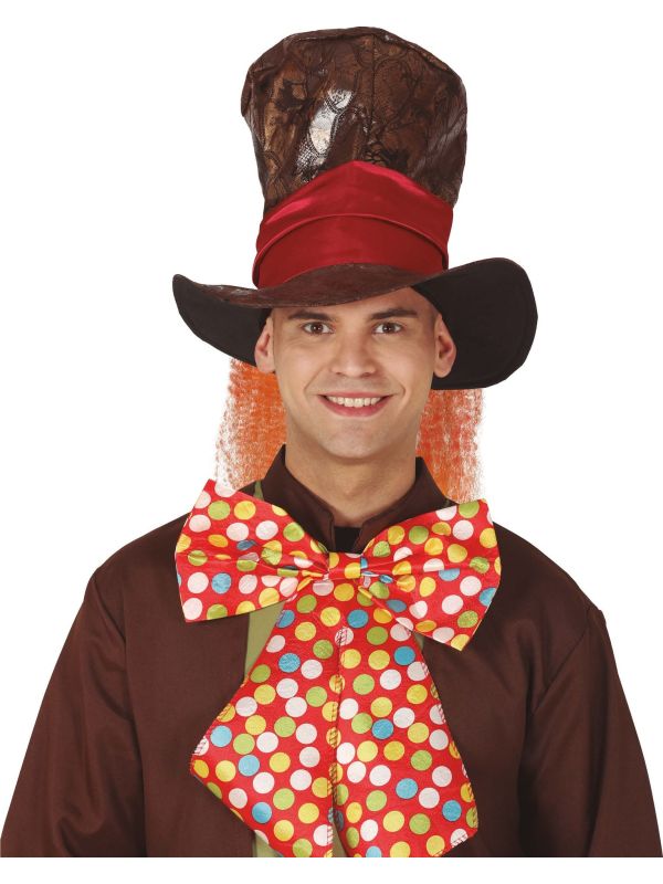 Hoge Mad Hatter Hoed met Haar