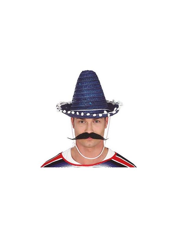 Hoge Mexicaanse Strohoed Blauw