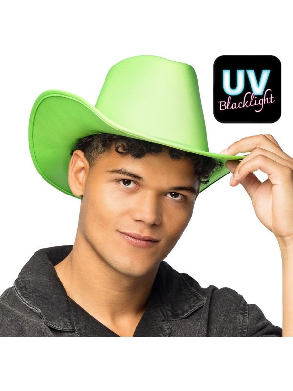 Hoge Neongroene Festival Cowboyhoed