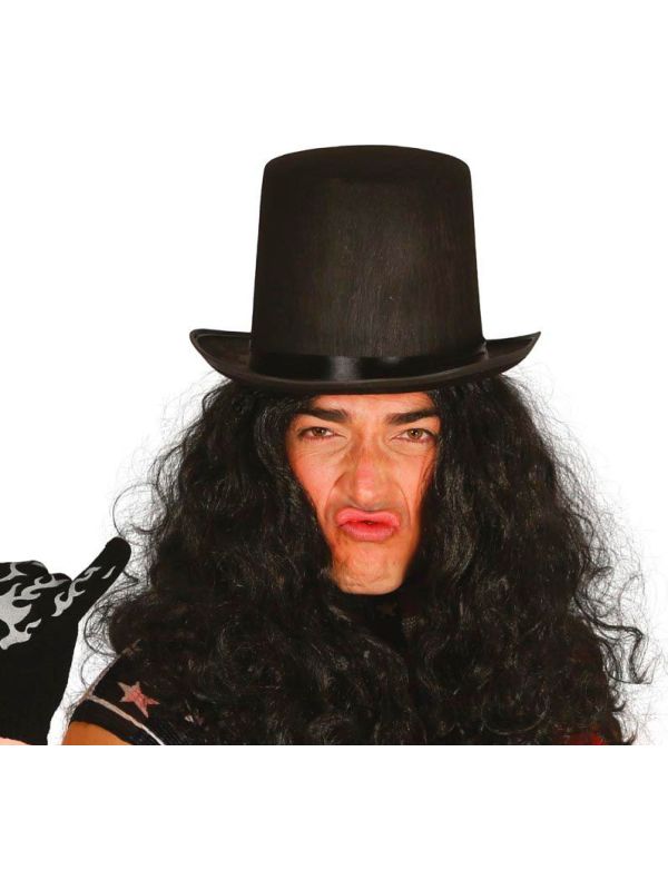 Hoge Zwarte Slash Hoed