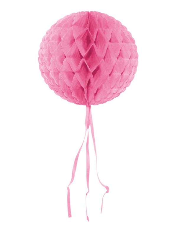 Honingraat Bol Versiering Baby Roze 30cm